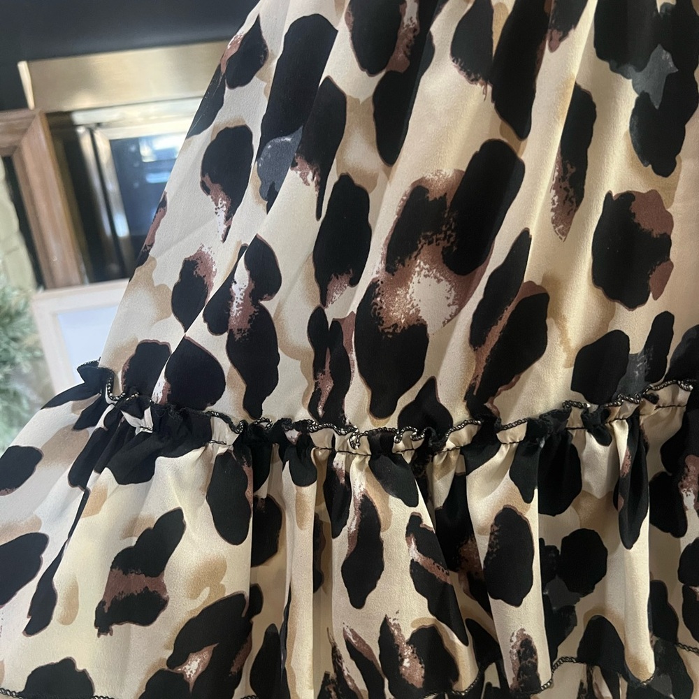 Leopard Print Ruffle Skirt - Picture 4 of 4